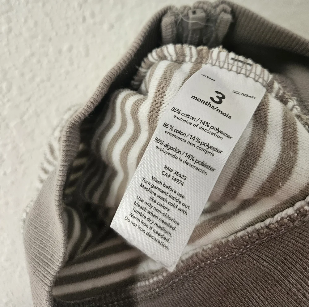 carters striped hoodie, 3 months